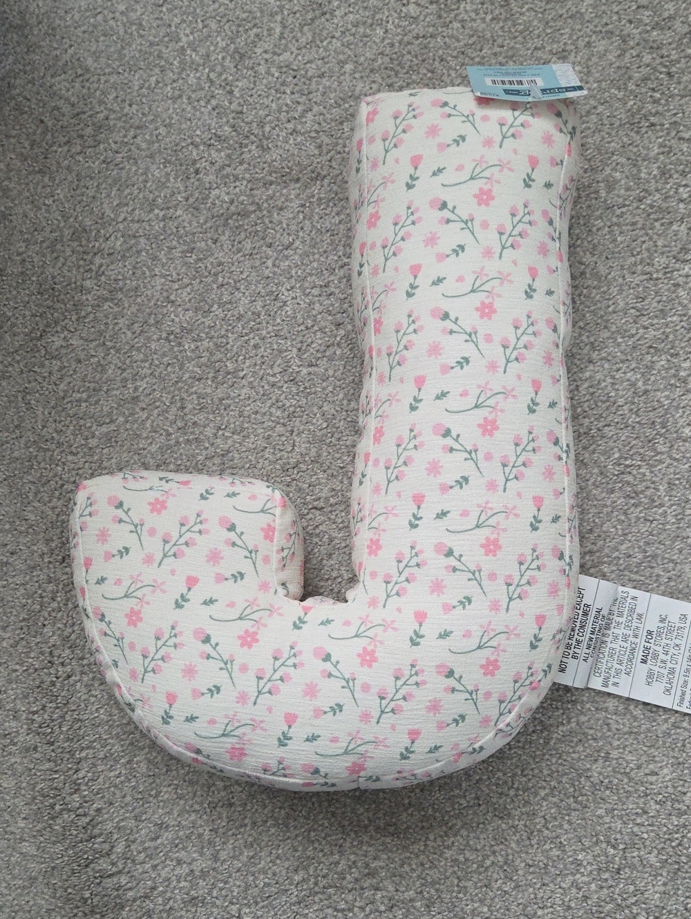 Hobby Lobby | Floral J-Shaped Pillow